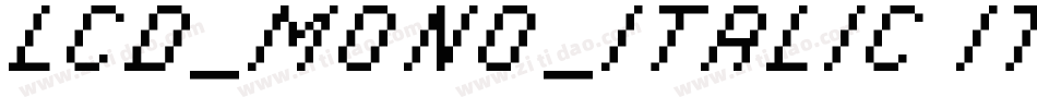 LCD_MONO_ITALIC ITAL字体转换